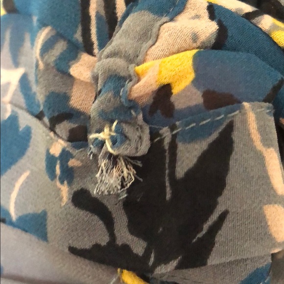 The Loft sheer cap sleeve floral peplum blouse - Picture 6 of 6